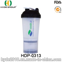 600ml Newly Plastic Protein Shaker Bottle with Stainless Ball, BPA Free PP Powder Shaker Bottle (HDP-0313)